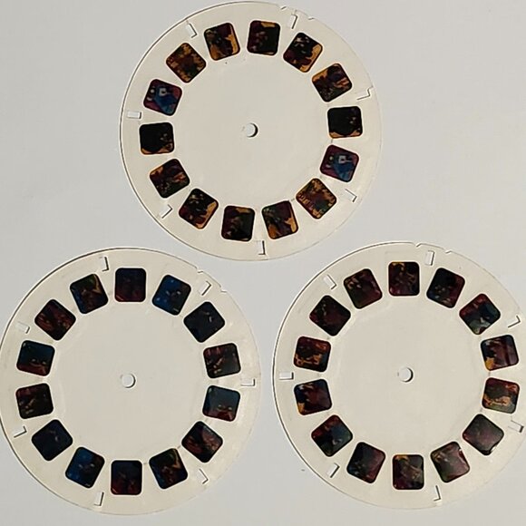 VINTAGE Disney's Mickey and the Dinosaurs View Master Reel Lot of 3 1960s - Picture 5 of 5